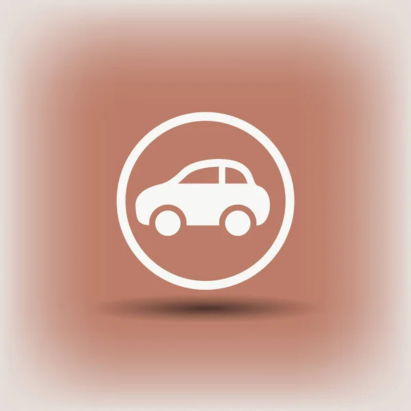 Car symbol in circle — Stock Vector
