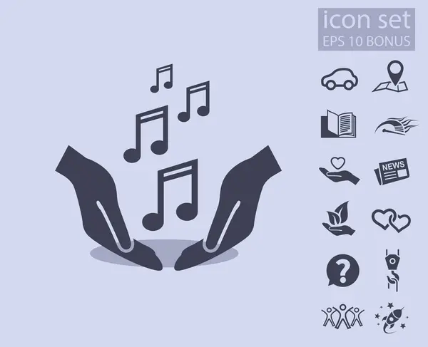 Diseño del icono de la música — Archivo Imágenes Vectoriales