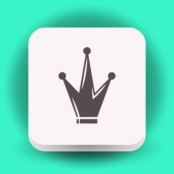 Korony proste ikona — Wektor stockowy