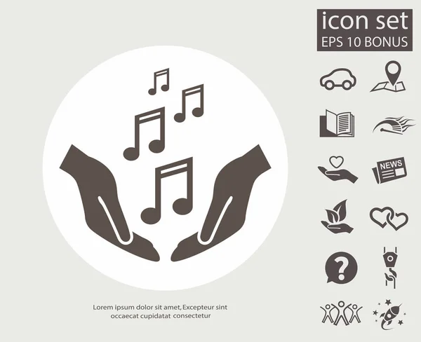 Design dell'icona musicale — Vettoriale Stock