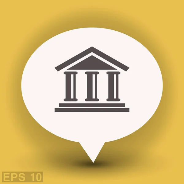 Design dell'icona della banca — Vettoriale Stock