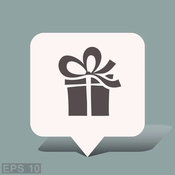 Pictograph of gift icon — Stock Vector