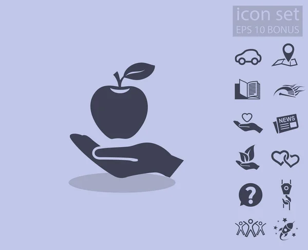 Design of apple icon — Stock Vector