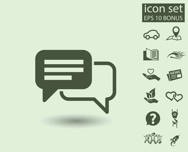 Chat Icono simple — Archivo Imágenes Vectoriales