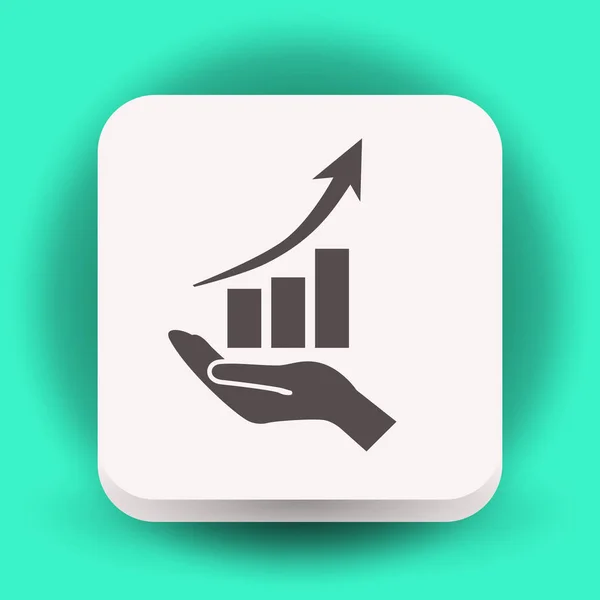 Graph simple icon — Stock Vector