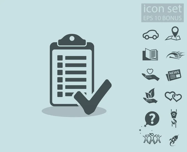 Lista de verificación icono simple — Archivo Imágenes Vectoriales