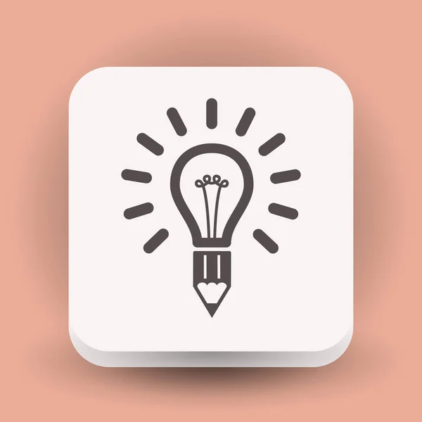 Idea light bulb icon — Stock Vector