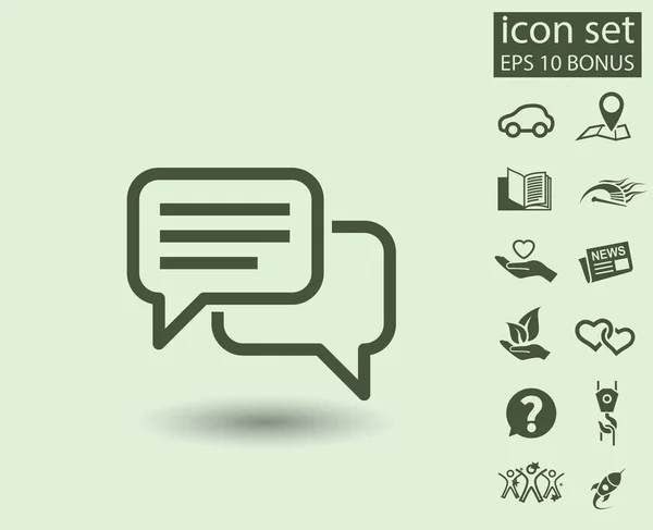 Chat Icono simple — Archivo Imágenes Vectoriales