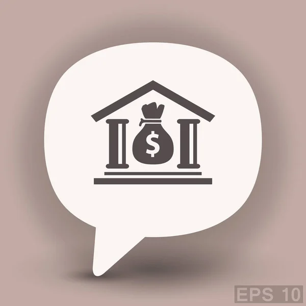 Diseño del icono del banco — Vector de stock