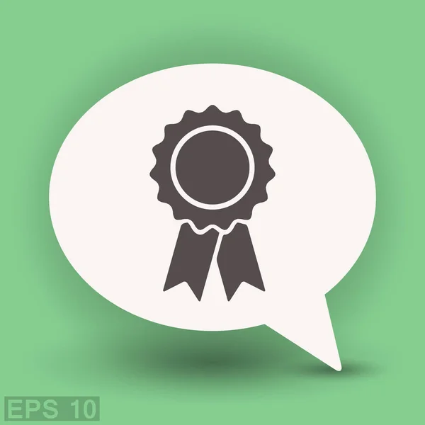 Pictograph van award badge — Stockvector