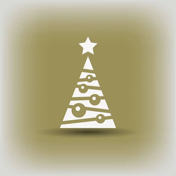Icona dell'albero di Natale — Vettoriale Stock