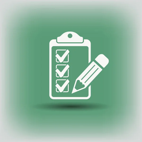 Checklist icona semplice — Vettoriale Stock