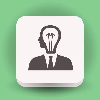 ampul ve kafa simgesi