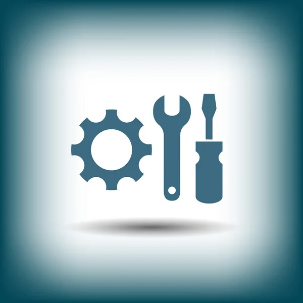 Pictograph van gears pictogram — Stockvector