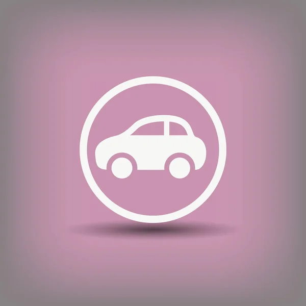 Simbolo auto in cerchio — Vettoriale Stock