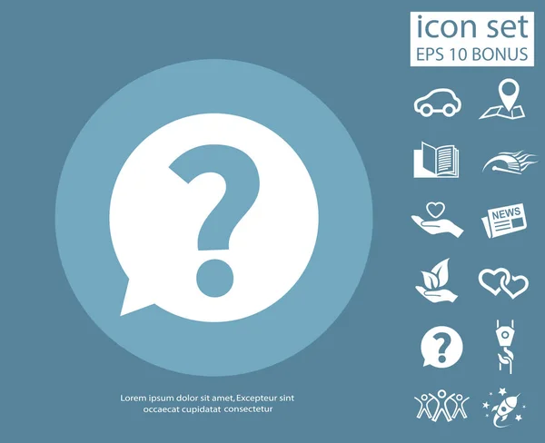 Pictograph van vraagteken icoon — Stockvector