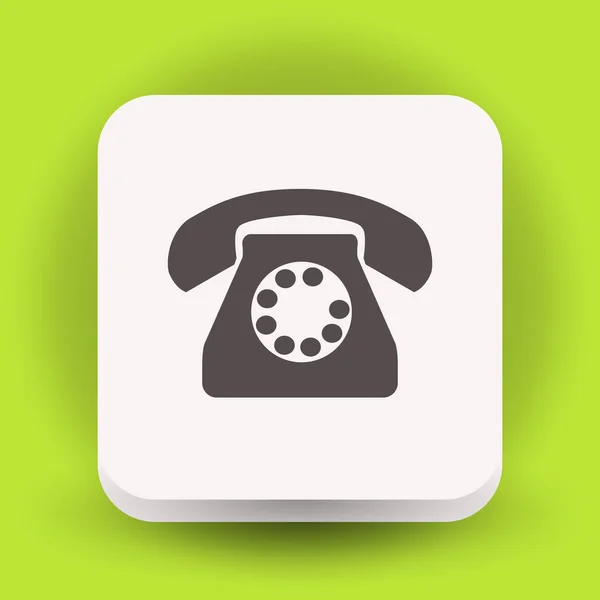 Icono telefónico antiguo — Vector de stock