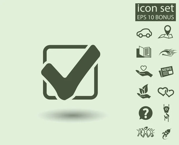 Piktogram ikonę znacznika wyboru — Wektor stockowy
