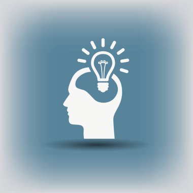 ampul ve kafa simgesi