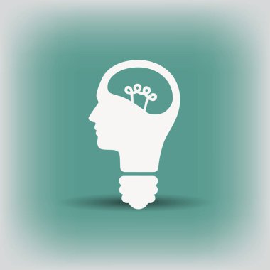 ampul ve kafa simgesi