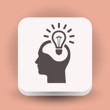 ampul ve kafa simgesi