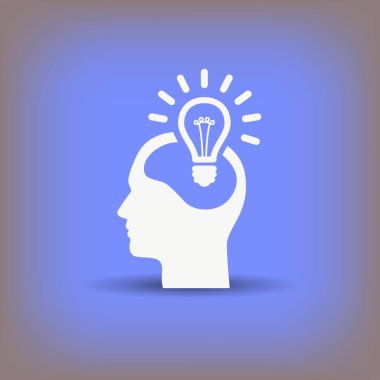 ampul ve kafa simgesi