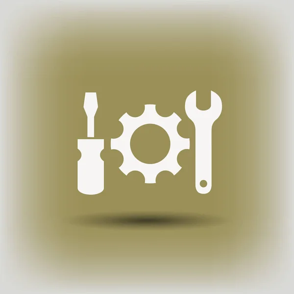 Pictograph of gears icon — Stock Vector