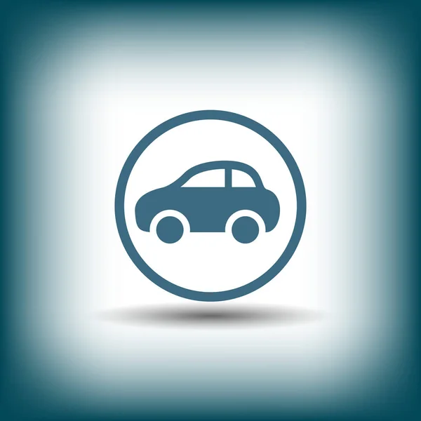 Simbolul mașinii în cerc — Vector de stoc