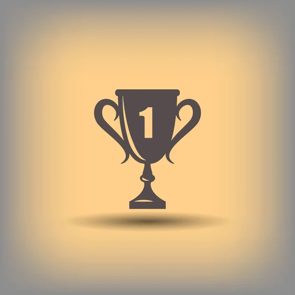 Primeiro lugar troféu copo — Vetor de Stock