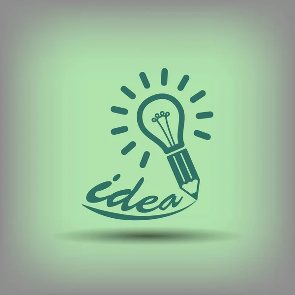 Idea light bulb icon — Stock Vector