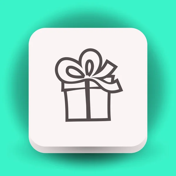 Gift web icon — Stock Vector