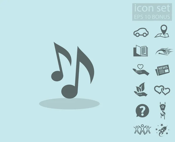 Music notes icon — стоковый вектор