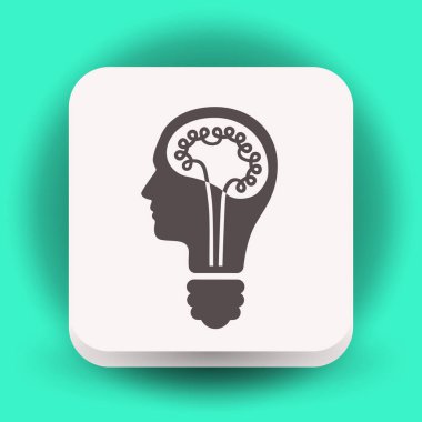 ampul ve kafa simgesi