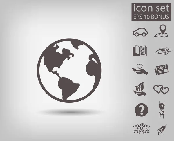 Icono de globo simple — Vector de stock