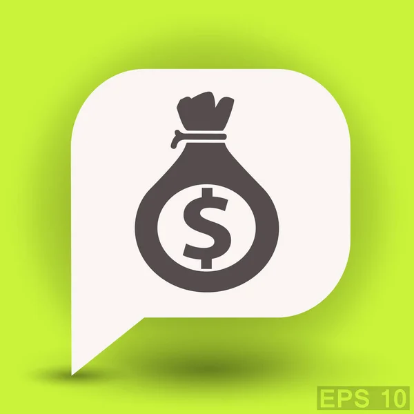 Pictografía de dinero, icono — Vector de stock