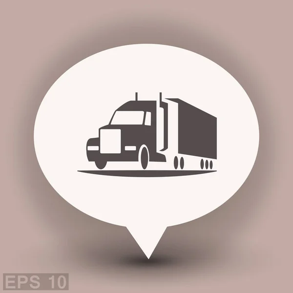 Pictograph van vrachtwagen pictogram — Stockvector