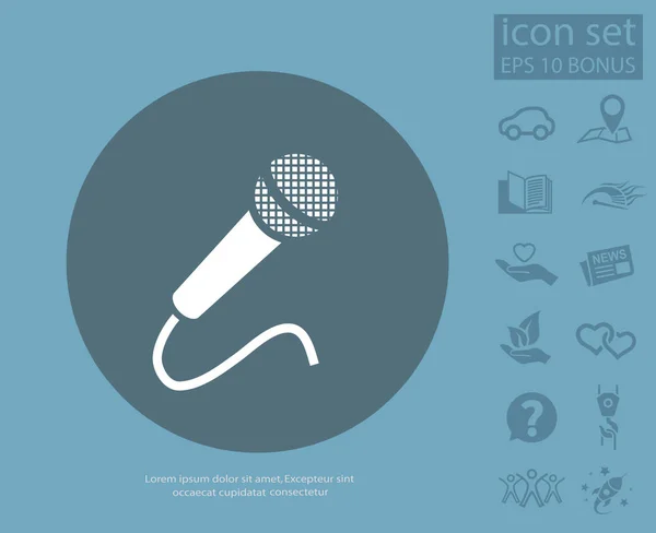 Pictogramme de l'icône du microphone — Image vectorielle