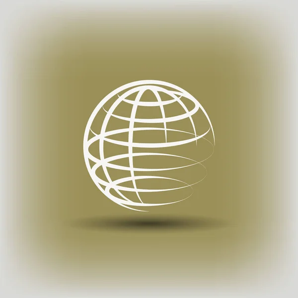 Icône Globe simple — Image vectorielle