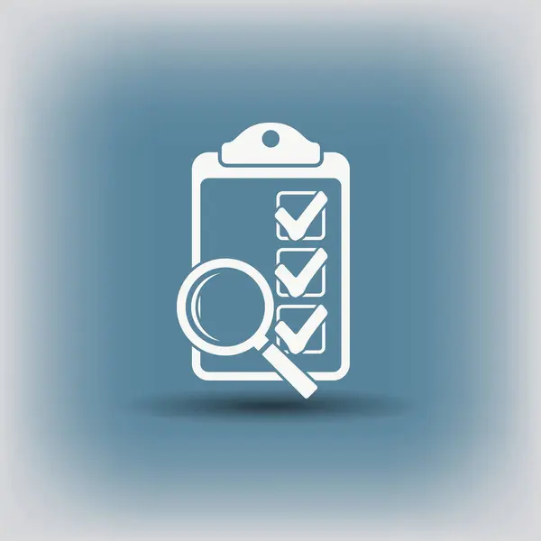 Pictograph of checklist icon — Stock Vector