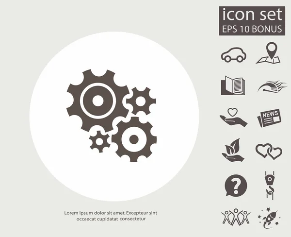 Pictograph of gear icon — Stock Vector