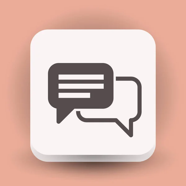 Ícone de mensagem ou chat — Vetor de Stock