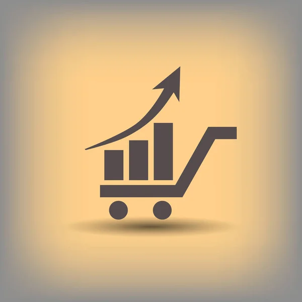 Pictografía de gráfico con flecha . — Archivo Imágenes Vectoriales