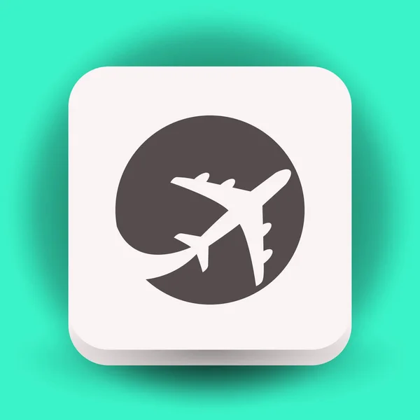 Icono de avión simple — Vector de stock