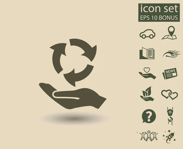 Enviromentálně šetrná koncepce ikonu — Stockový vektor