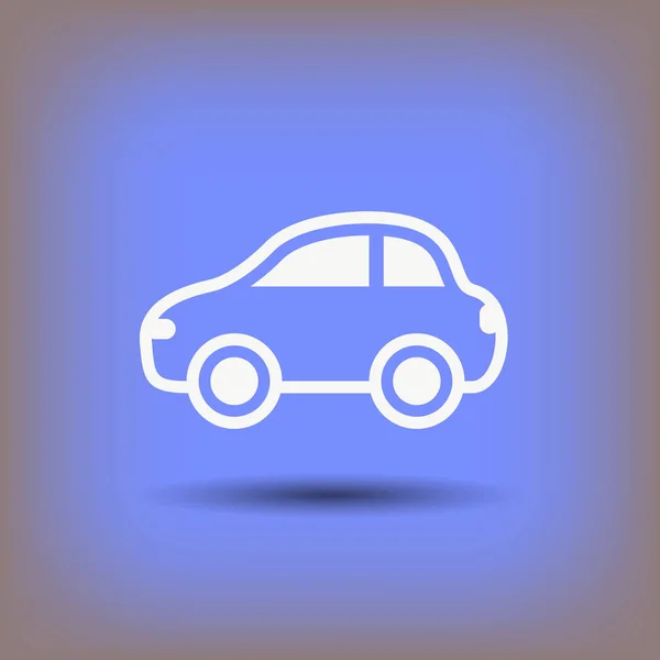 Símbolo del coche en círculo — Vector de stock