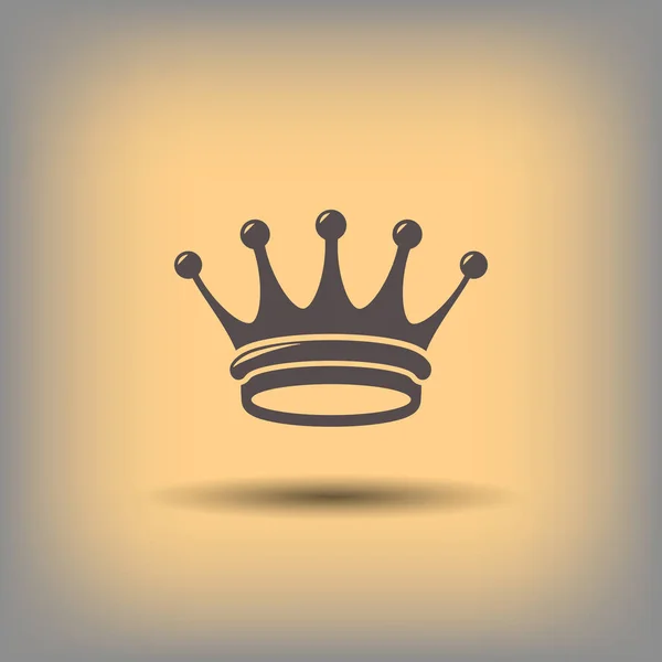 Kroon eenvoudige pictogram — Stockvector