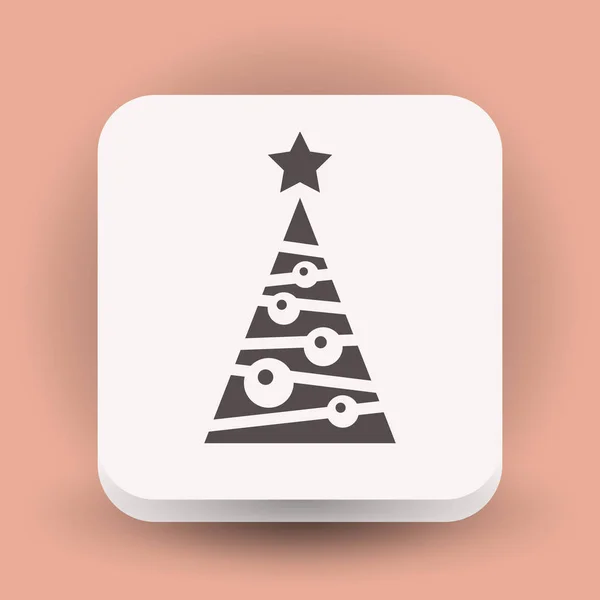 Pictograph van kerstboom — Stockvector