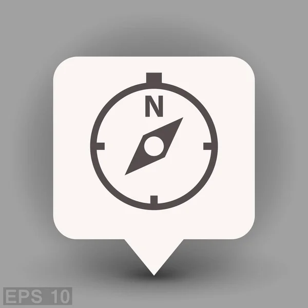 Kompass, Navigationskonzept — Stockvektor