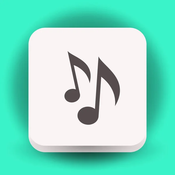 Música notas icono — Vector de stock