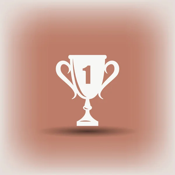 First place trophy cup — Stock Vector